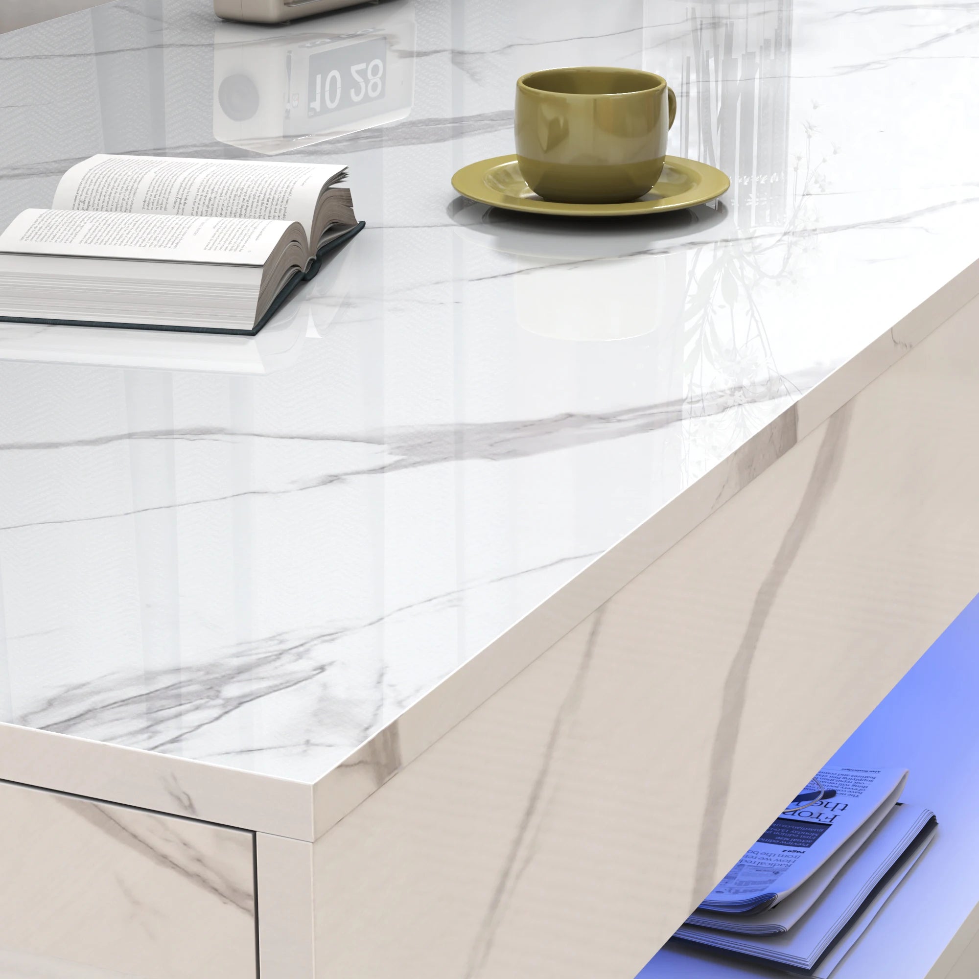 AeroGlow Modern LED Coffee Table