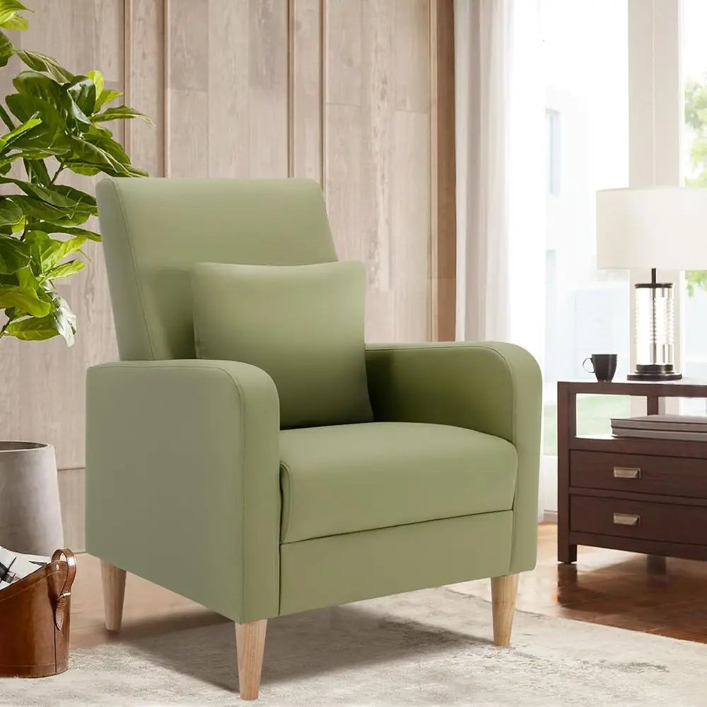 Green Cozy L-Shape Accent Chair