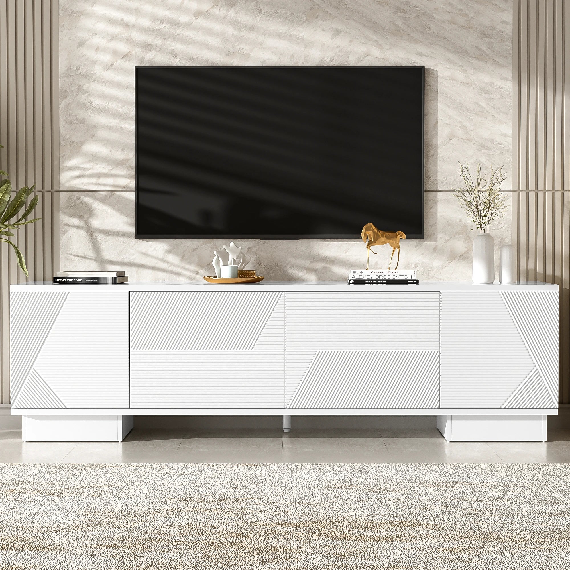 Modern Media Console with Storage